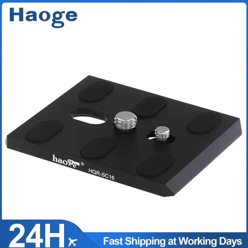 Haoge Quick Release Plate for Sachtler Horizon Plus, Video 25 Plus, Video 18 Dutch Tripod Fluid Head replace Touch & Go Plate 16