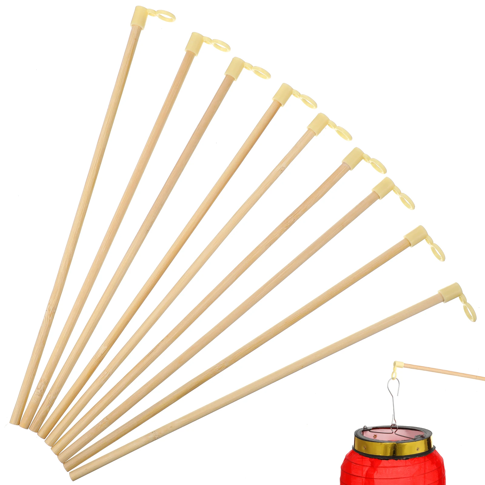 

100pcs Lanterns Pole Paper Handle Bamboo Kids Stick Decorative Wooden Child Party Wedding Festive Indoor Lighting