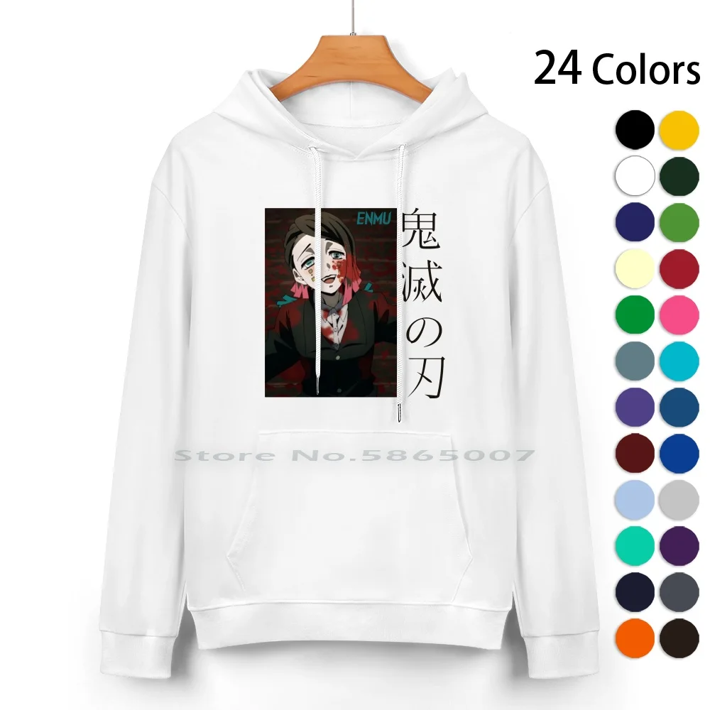 Enmu-Demon Anime Pure Cotton Hoodie Sweater 24 Colors Demon Kimetsu No Yaiba Anime Fullmetal Alchemist Japan Manga Rbrow Enmu