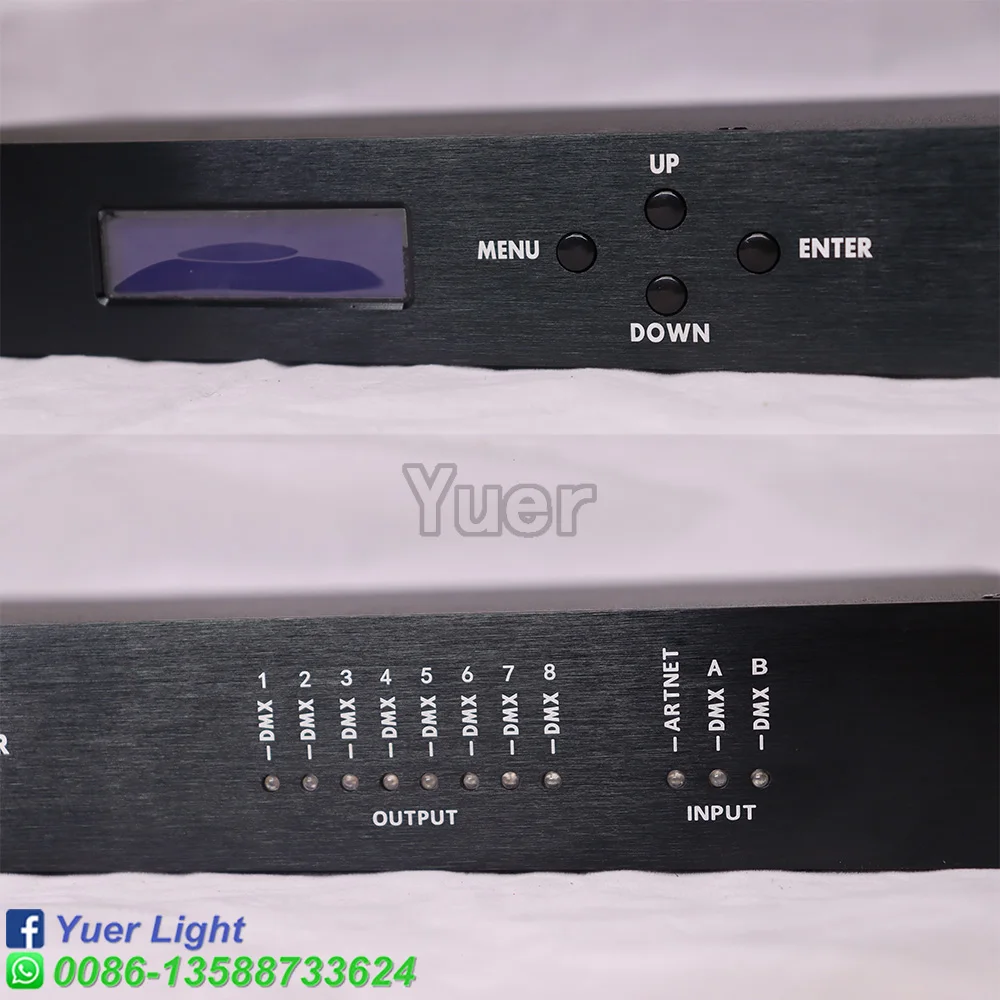 Imagem -04 - Yuer-conversor Artnet Dmx e Amplificador Dmx com Rdm Port Saída do Controlador de Iluminação Saída 4096 Canais