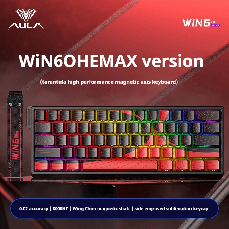 Aula Win60he Win68he Mechanical Keyboard Magnetic Switches Rt Fps Game Valorant Esports Gaming Keyboard Customization Wired Rgb