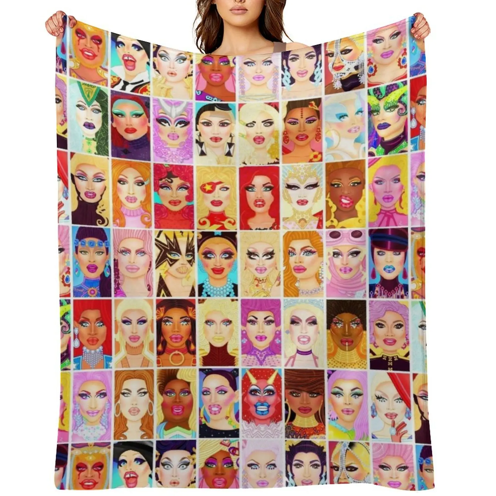 

DRAG QUEEN ROYALTY Throw Blanket Luxury Brand cosplay anime Picnic Plaid on the sofa Blankets