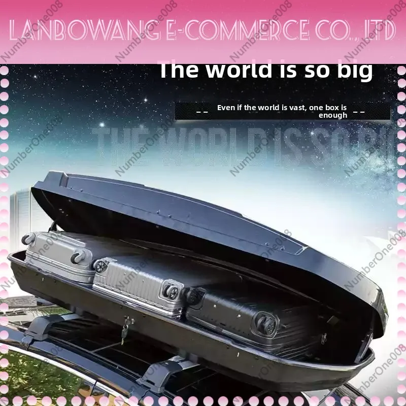 Durable 173*80*28CM  Universal 580L  Roof Luggage Waterproof Large Capacity Car Mounted Perforated SUV Travel Box Ultra-thin