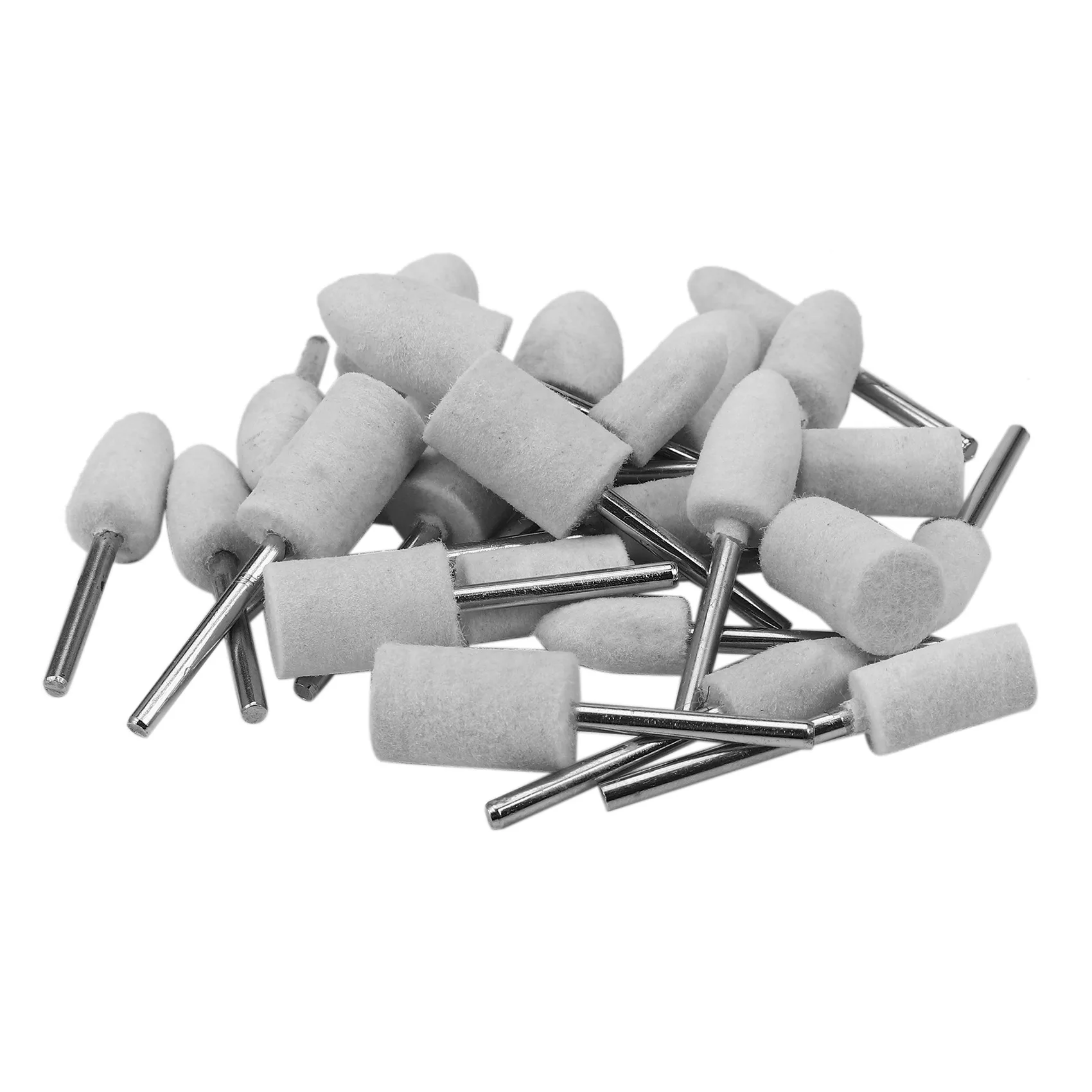 25Pcs set 1/8 inch Felt Polishing Buffing Points Mounted Imitation Wool For Rotary Tool