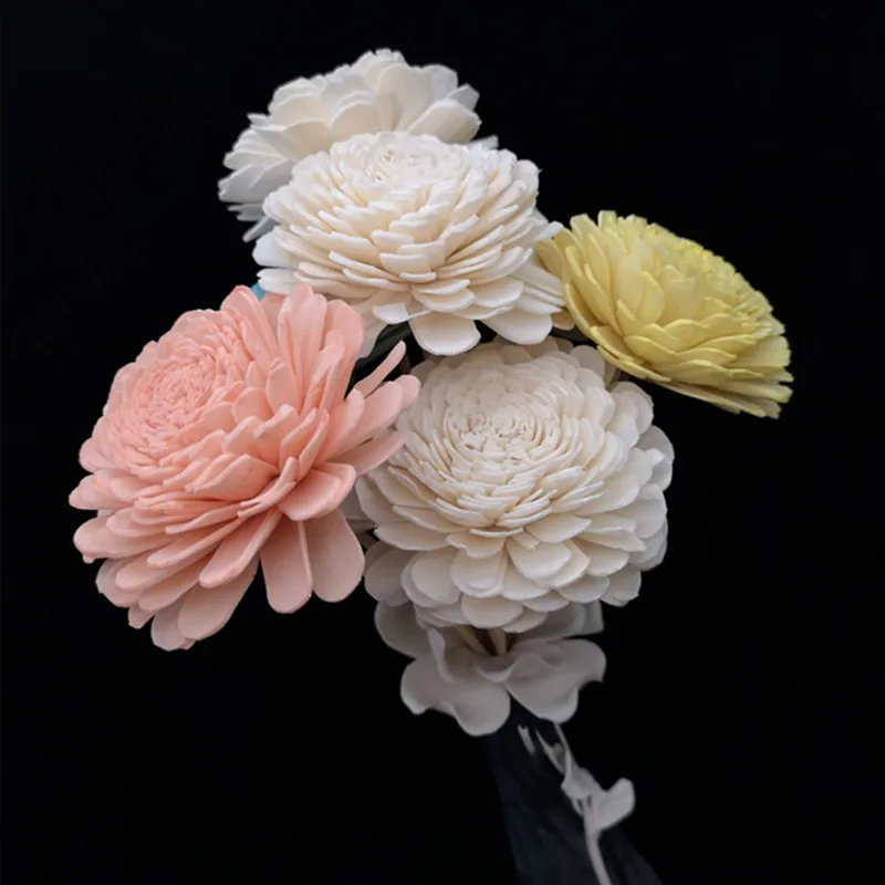 

Simulation Of Heartless Chrysanthemum Handcrafted Wood Chips White Pink Yellow Red Home Wedding Decor About 5cm Diameter