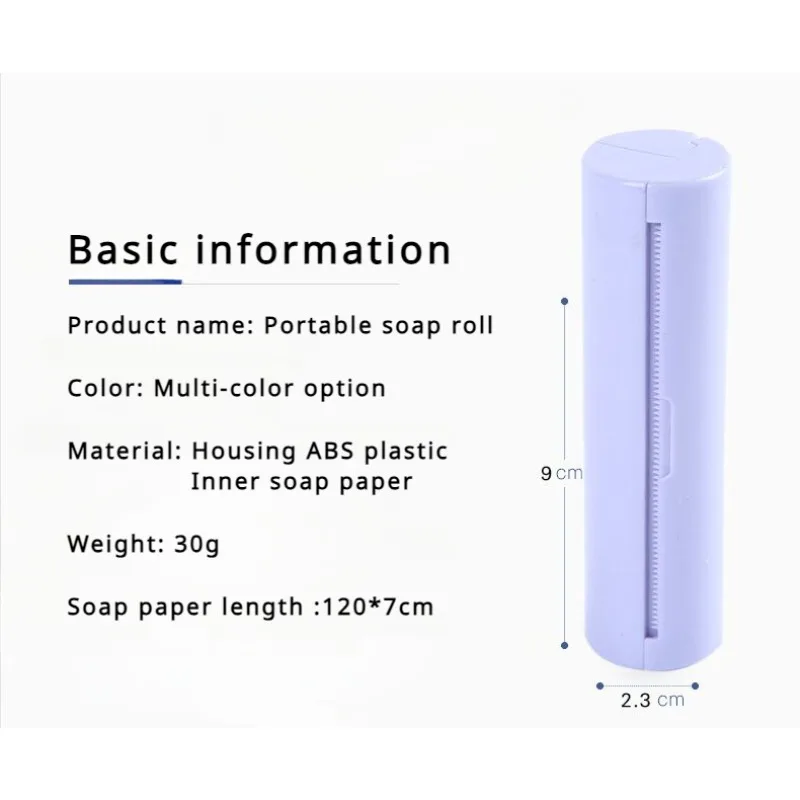 1PC Portable Disposable Cleaning Soap Flakes Flower Scented Roll Soap Flakes Outdoor Travel Handwashing Soap Paper