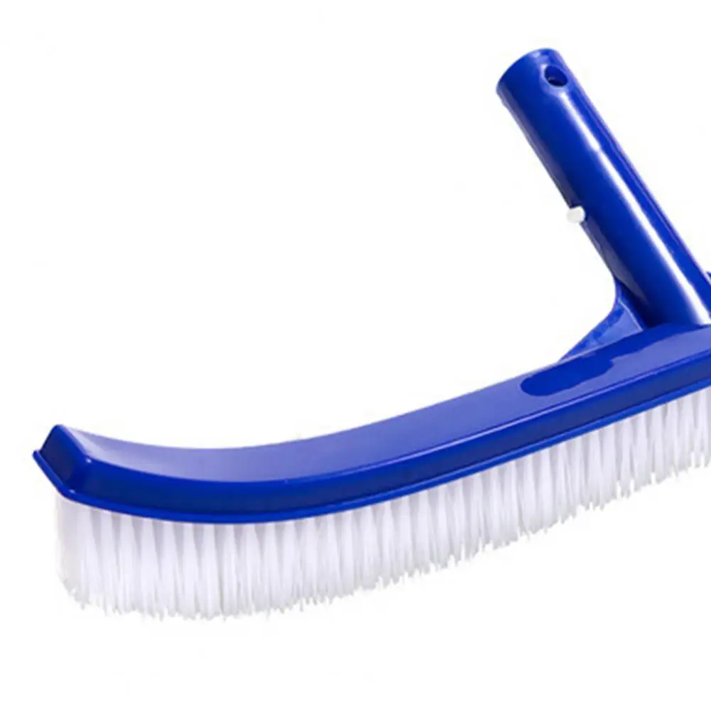 Pool Rubber Brush Rubber Pool Brush Head 45cm Long High-efficiency Curved-end Scrub Brush Premium Nylon Bristles Pool Tool