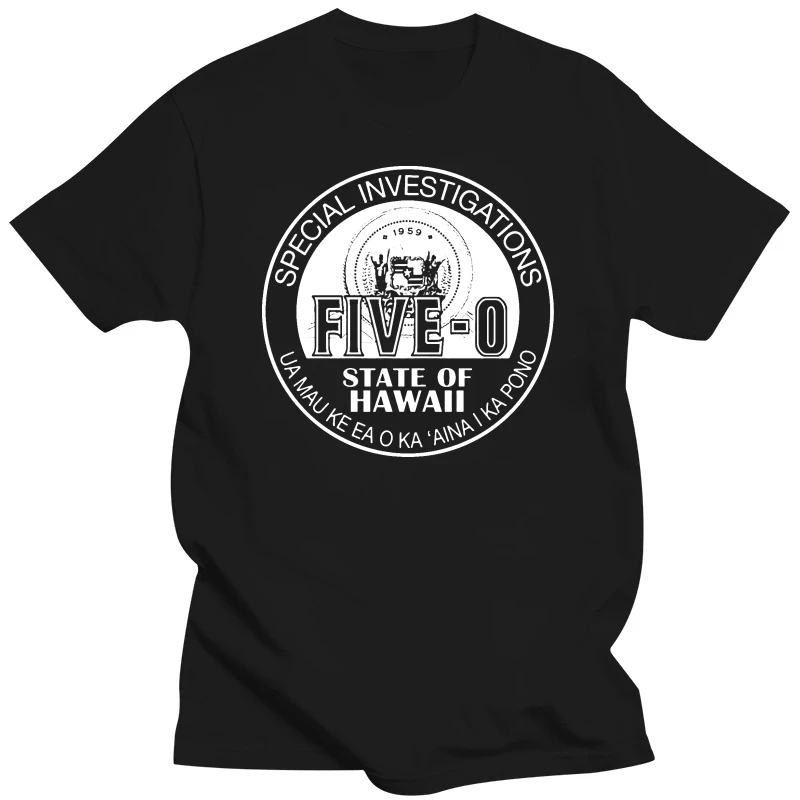 Funny T-shirt Men 2019 Black Tees Hawaii Five O Special Investigator Shield Custom T Shirts Holiday Summer Tshirt Cotton Tops