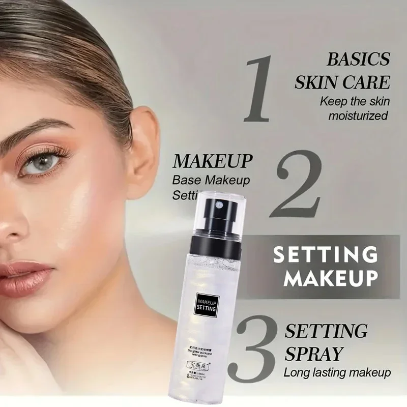 100ML Long-Lasting Makeup Fixing Spray Waterproof Sweatproof Oil Control Hydrating Setting Spray for a Fresh Makeup Finish image 4