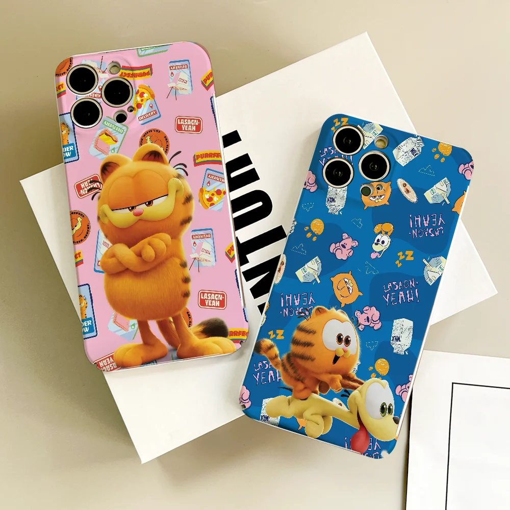 

Cartoon cute G-Garfield phone case FUNDA For IPhone 17 16 15 14 13 12 11 Plus Pro Max Mini Glossy HD Hard Cover Film