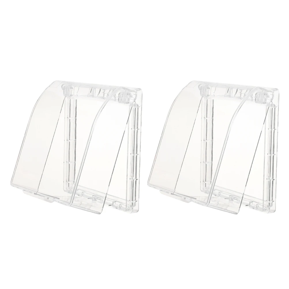

2pcs Waterproof Switch Box Clear Doorbell Cover For Outdoor Doorbell Protector Rain Cover Access Control Machine Intercom System