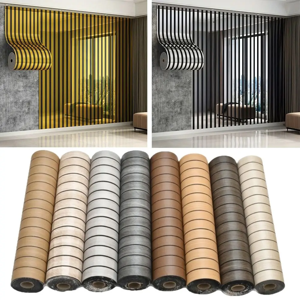 Self-Adhesive Imitation Wood Grain Wallpaper PVC Thickened Artificial Grille Wall Sticker Peel and Stick Waterproof
