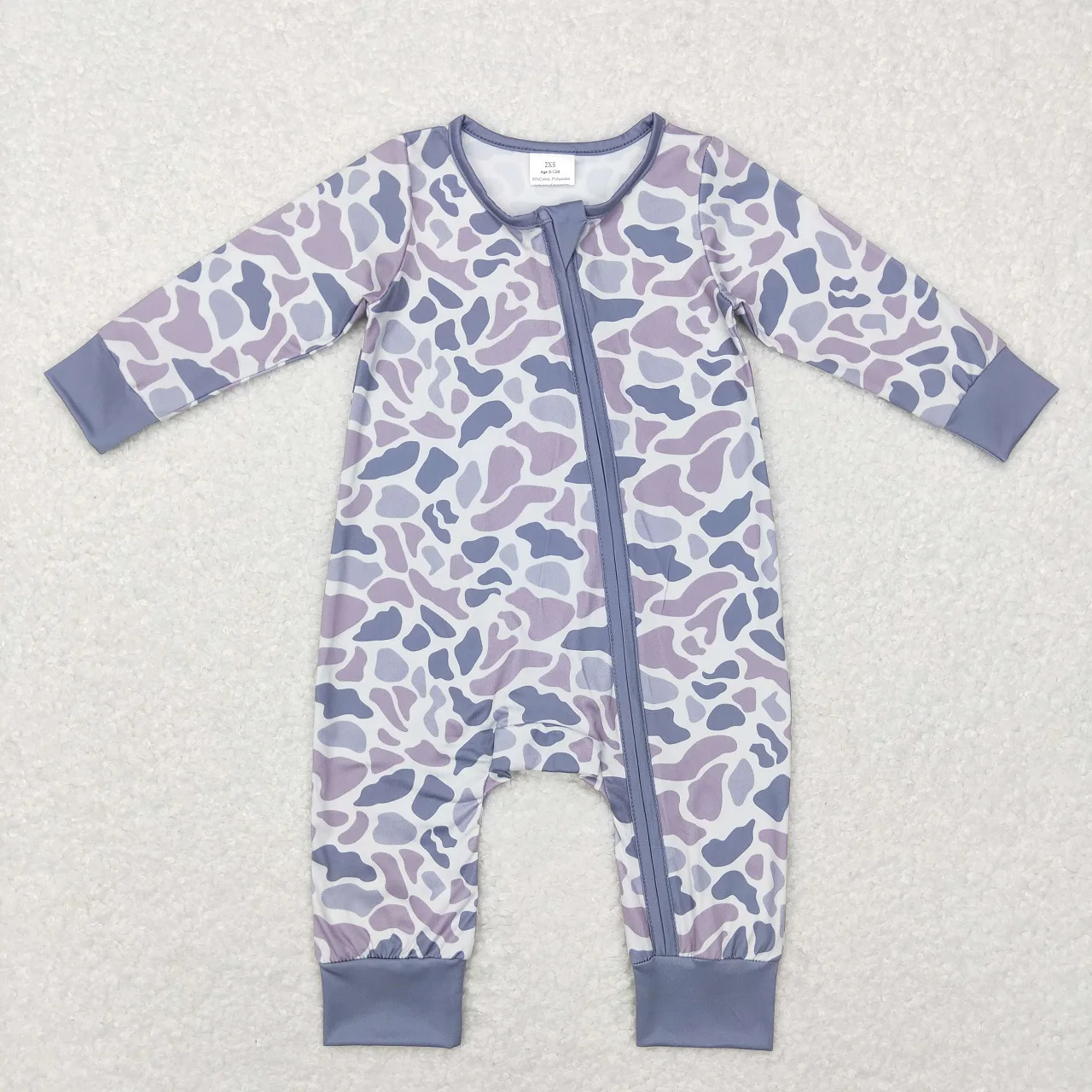 

Wholesale Kids Children Long Sleeves Zipper Jumpsuit Toddler Spring Fall One-piece Romper Newborn Baby Boy Camo Clothing