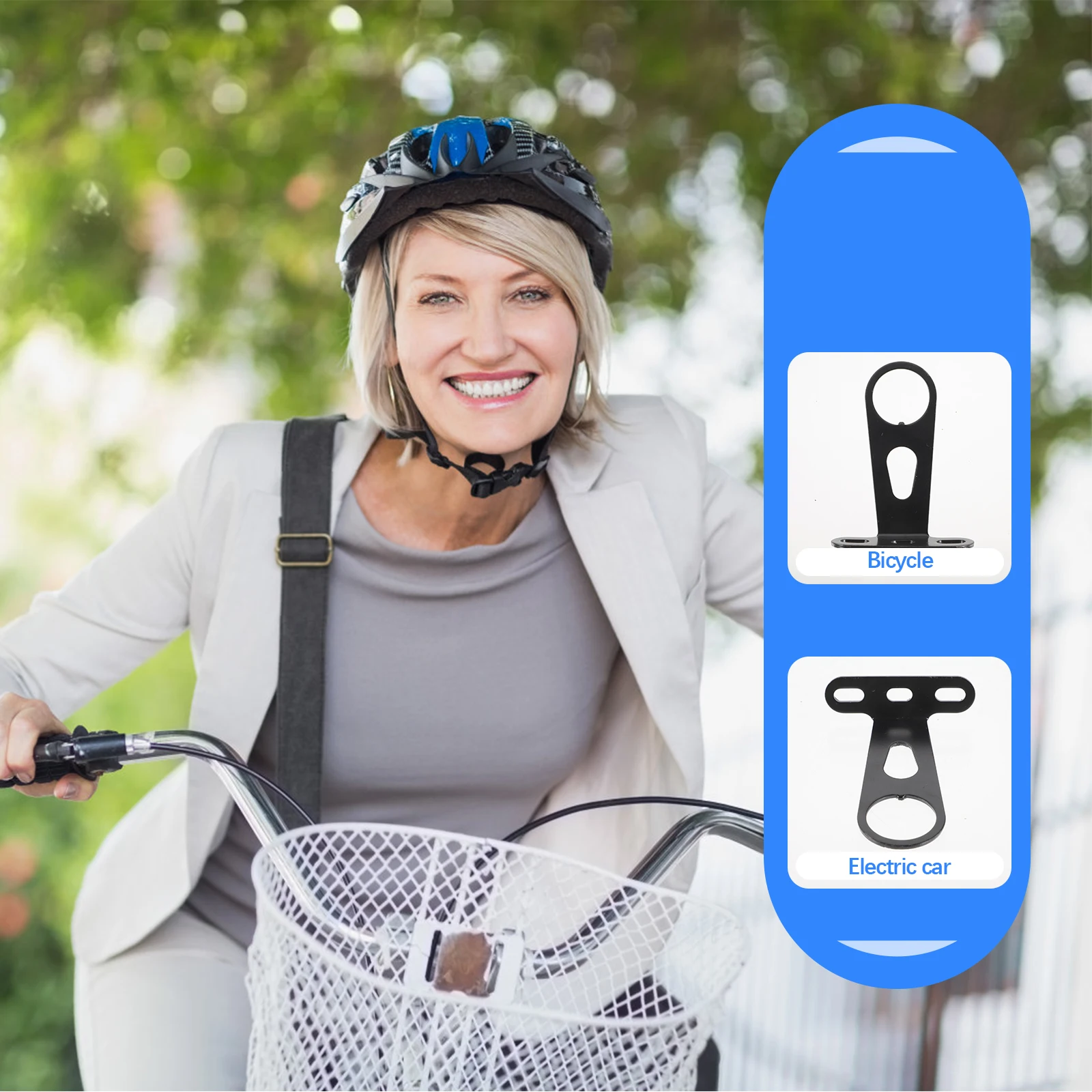 

Bike Front Lamp Holder Sturdy Black Fork Mount Easy Install Shockproof St for Bicycle Lamps Practical Bracket bike light clip