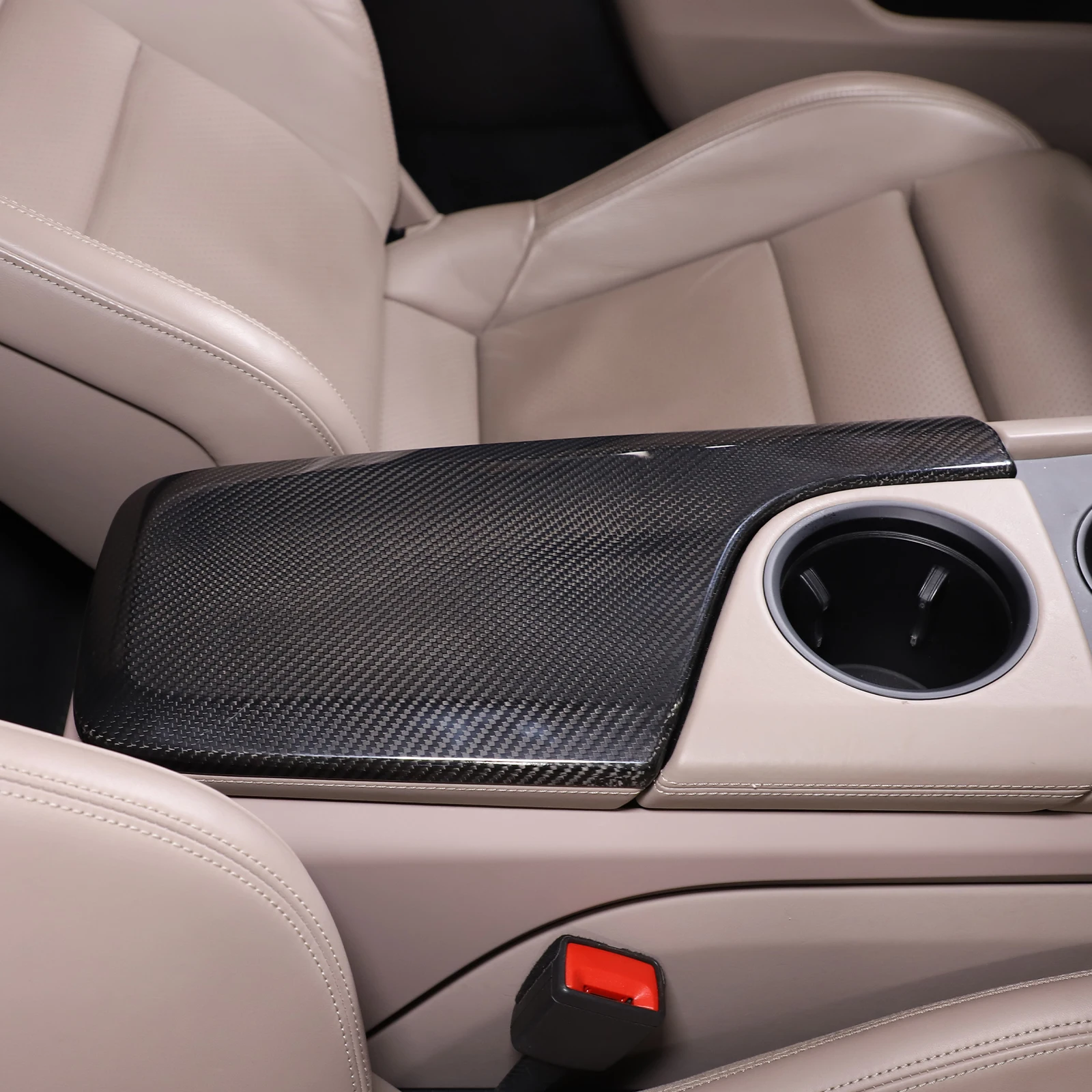 

For Porsche Taycan 2019 2020 2021 2022 Real Carbon Fibre Car armrest case Cover trim interior Car Accessories