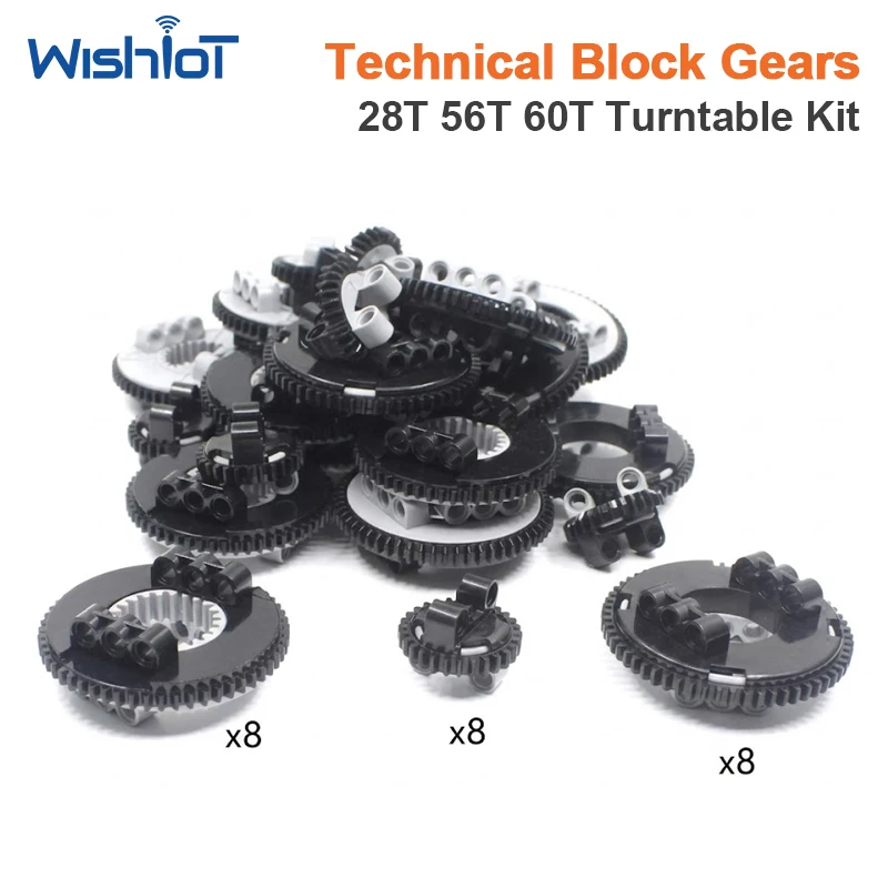 MOC Technical Parts Turntable Modification Mechanical Connector Building Block Assembly Extension Piece Replacement