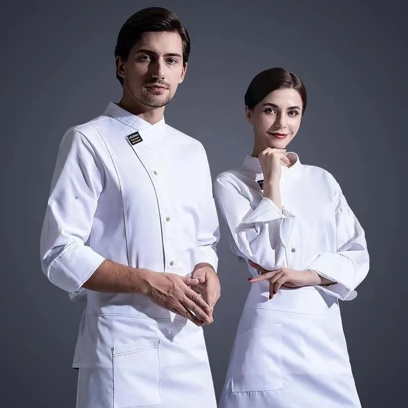 

Комплект рабочей одежды для шеф-поваров отелей и ресторанов – высококачественная дышащая униформа для кухни с коротким/длинным рукавом для кейтеринга западной кухни, летняя