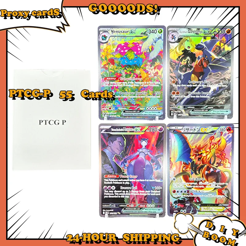 pokemon-ptcg-p-cartes-proxy-ensemble-complet-55-cartes-bricolage-cartes-de-combat-alakazam-charizard-mew-champions-festival-gardevoir-carte-cadeaux