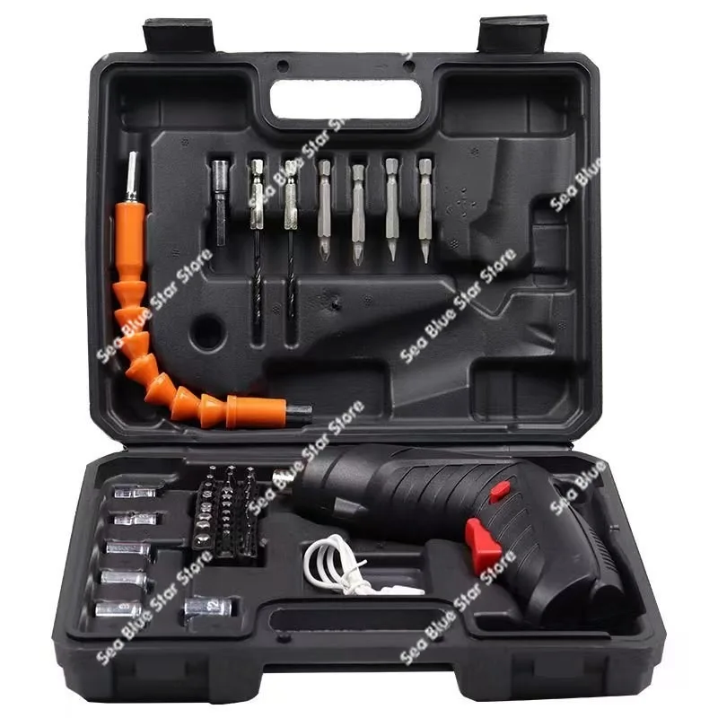 lithium battery electric screwdriver rechargeable screwdriver kit mini multi-functional home maintenance screwdriver