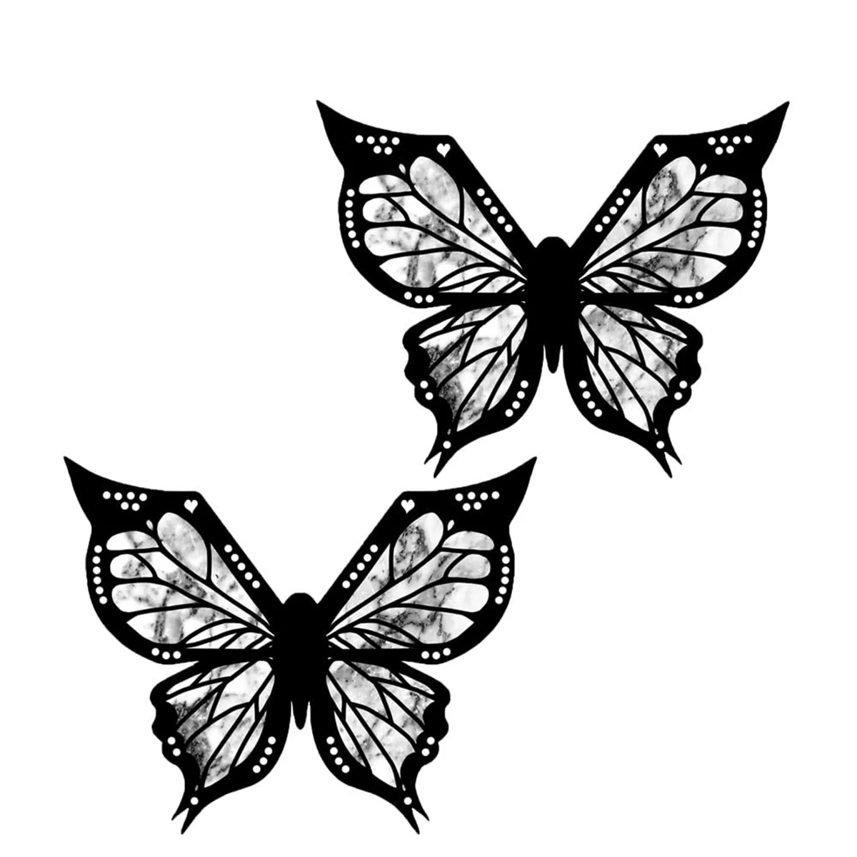 アイライナー用バタフライステンシル、バタフライアイライナーステンシル、バタフライアイメイクアップステンシル、バタフライステンシルワークス2個