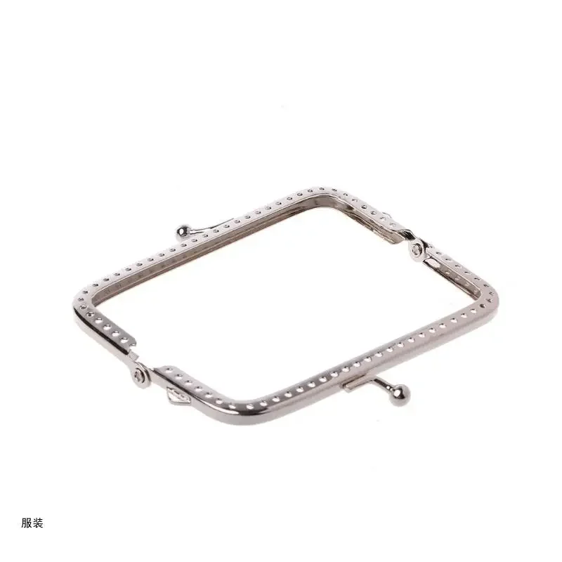 D0UD 1PC vierkante metalen frame kussluiting voor handvat tas portemonnee 10cm DIY accessoires