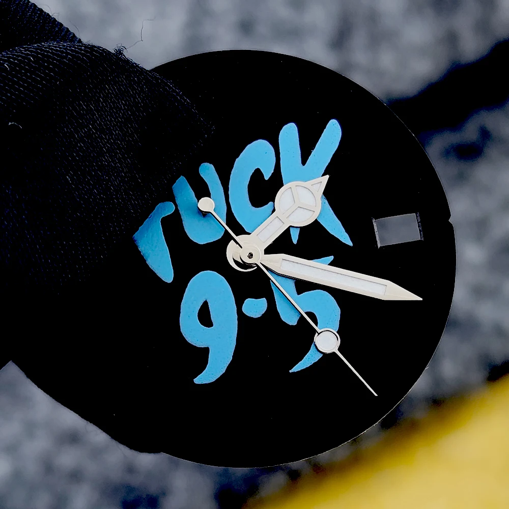 NH35 شعار مخصص الطلب ساعة رجالي 28.5 مللي متر لا مضيئة الهاتفي مناسبة ل NH35 ساعة يد تعمل بالحركة اكسسوارات