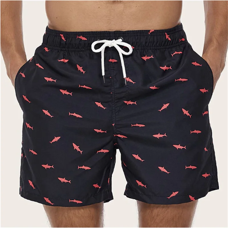 Simple Small Animals Plants Pattern Beach Short Mens Kids Fashion Trend 3D Printed Swim Trunks Casual Streetwear Oversized Pants