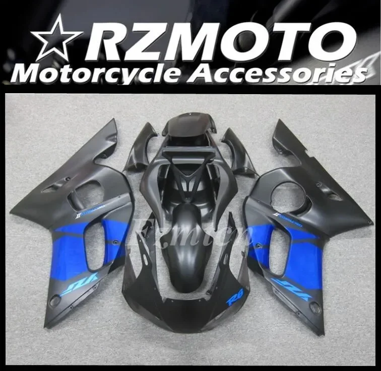 

4Gifts New ABS Motorcycle Fairings Kit Fit For YAMAHA YZF- R6 1998 1999 2000 2001 2002 98 99 00 01 02 Bodywork Set Blue Black