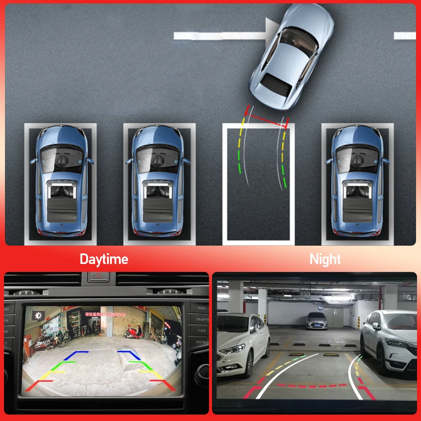 Dynamic Reverse Rear view Camera Trunk handle HD 140° Fisheye Night Vision For Ford Focus SE Focus ST 2 3 Turnier Mk3 2012~2014