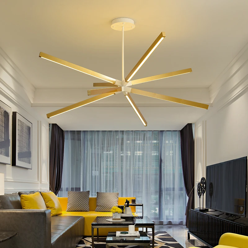 

Italian gold pendant lamp, Nordic restaurant lamp, modern LED living room lamp, iron bedroom lamp