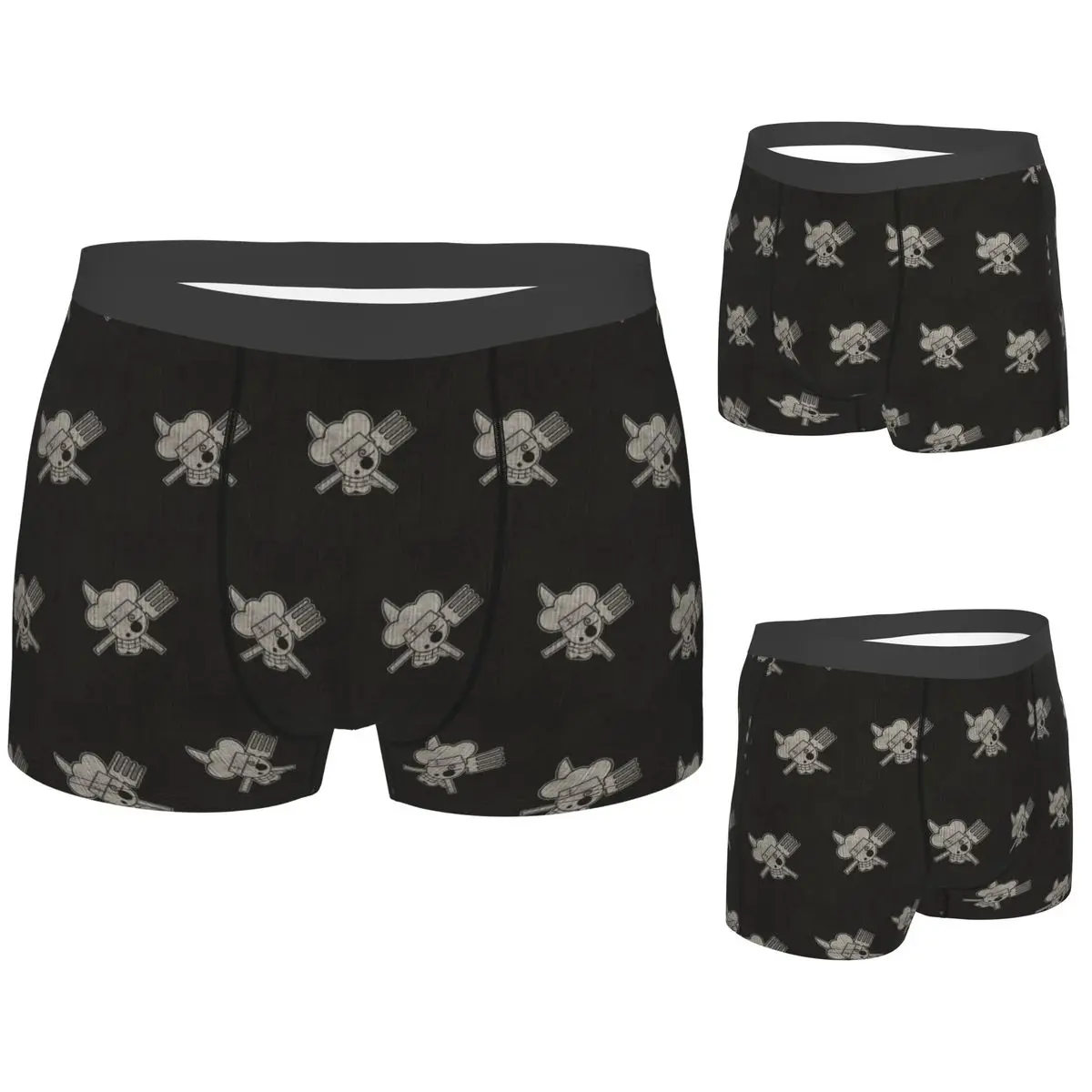 

Boxer Underpants Shorts OP 38 Sanji's Personal Jolly Roger (New World) Panties Men Comfortable Underwear for Homme Man Gift