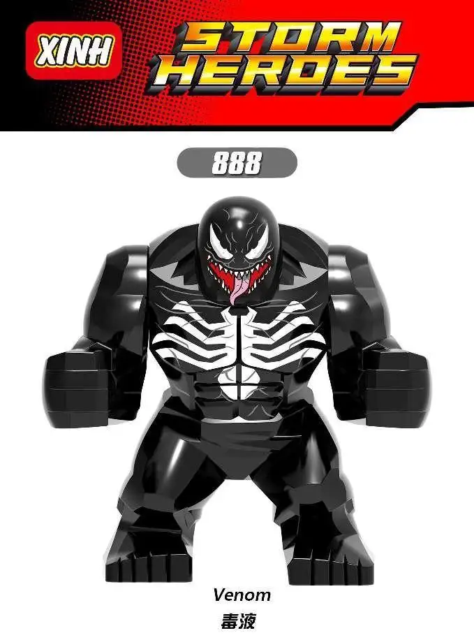 Marvel-Filme Mobile humanoide Bausteine Minipuppen Venom Massacre Hulk Statue Puzzlespielzeug, Kindergeburtstagsgeschenke