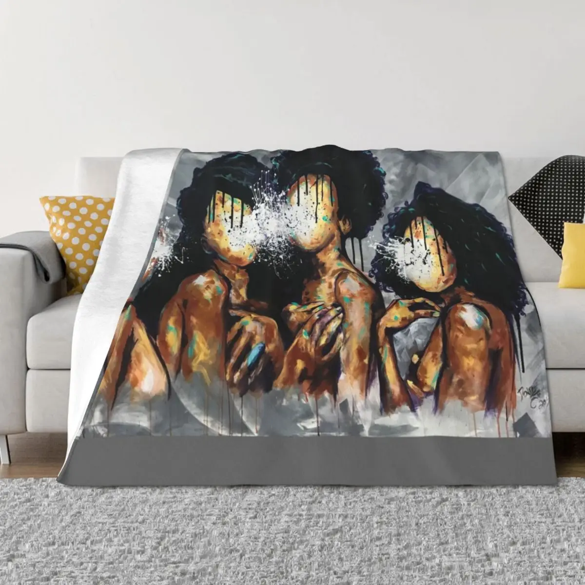 

Naturally LIV Throw Blanket halloween Bed linens bed plaid Blankets