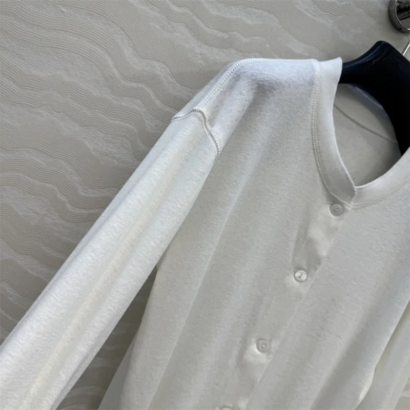 cardigan for women New elastic knitted slim fit women's long sleeved top for autumn 2026 Linen blend women's sweater Casual tops - view 3