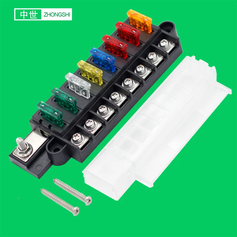 

4way 8way Car Modified ATO ATC Fuse Box Car Refrigerator Protection Circuit 1in 8 Out Insurance Waterproof Box