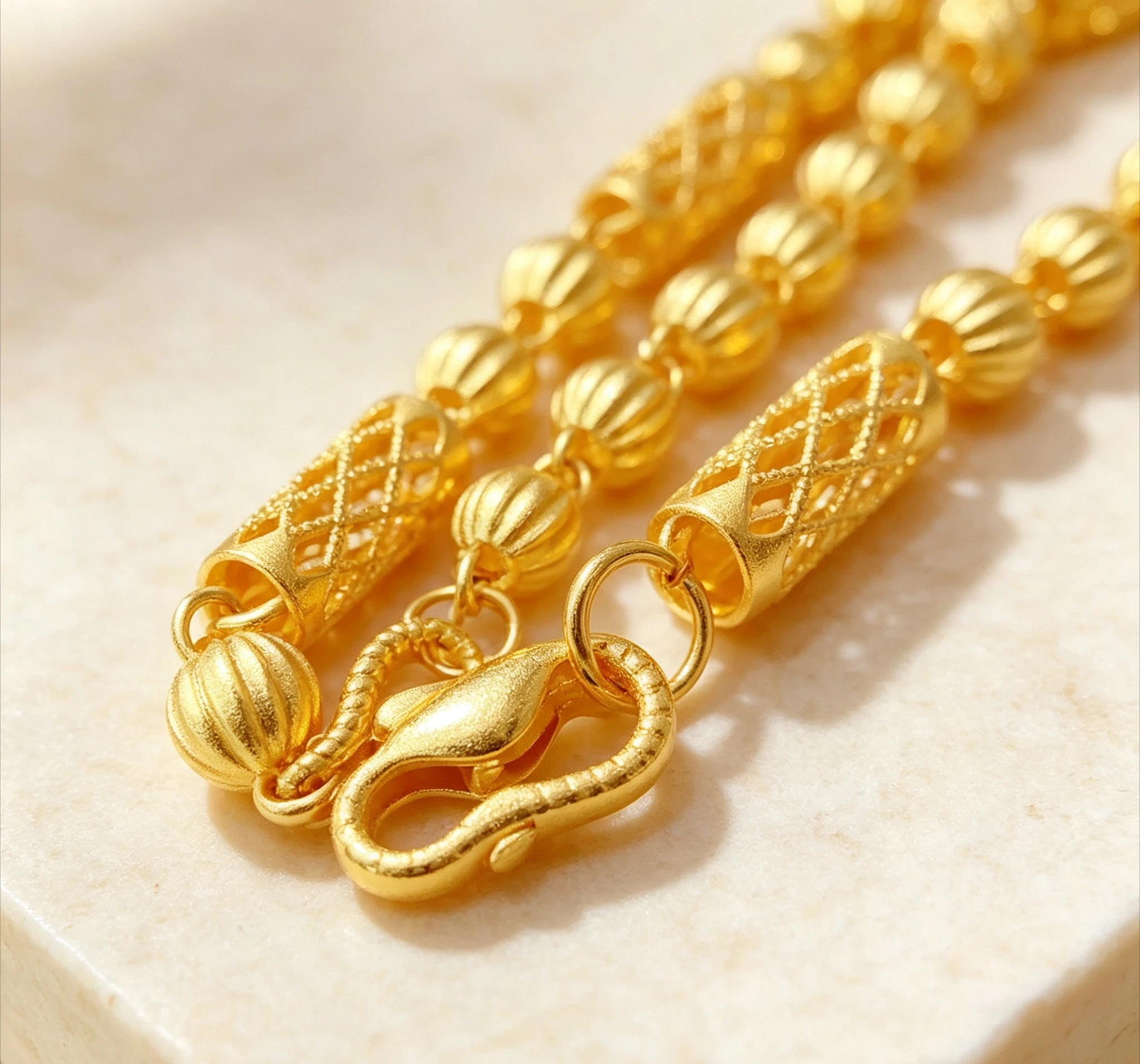 necklace AU750 Internet celebrity ball chain transfer domineering 18K mens and womens jewelry metal Giving gifts for friends