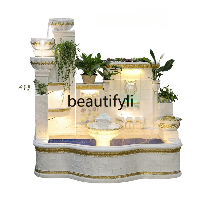 European-style running water fountain courtyard fish tank balcony fish pond landscaping outdoor floor circulation ornament