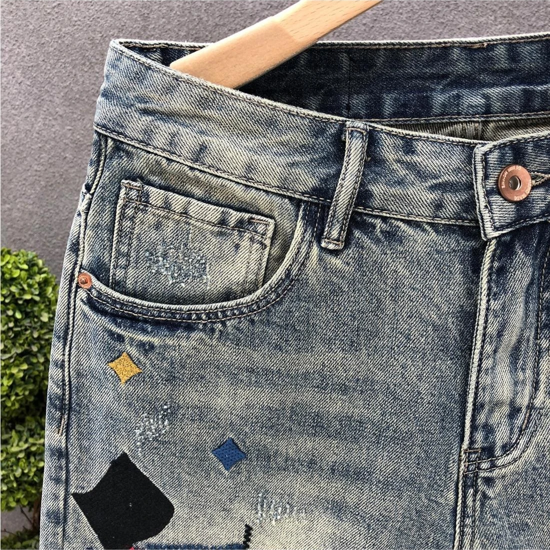 ルーズメンズショートジーンズパンツストレートリッピング男性バミューダデニムショーツ伸縮性ジッパー夏カットストリートデザイナー Xl