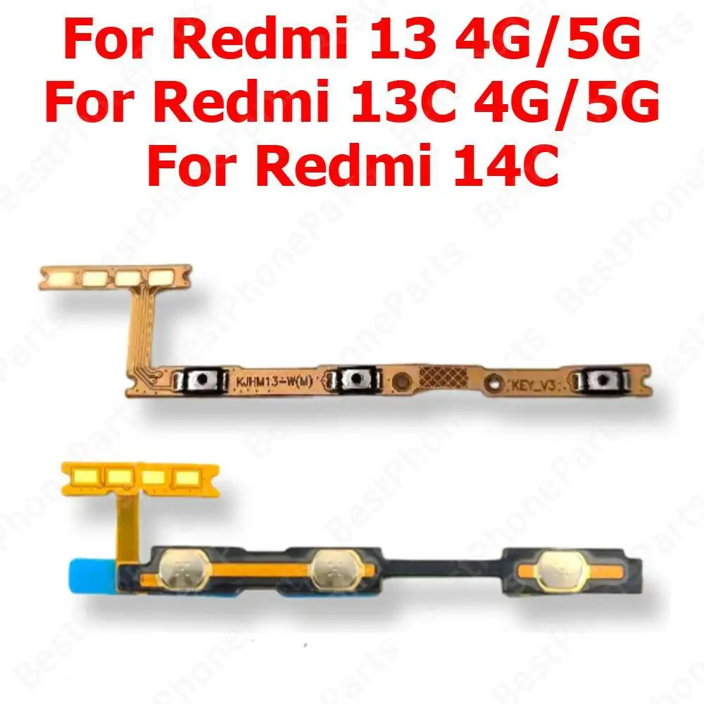 

Power On Off Volume Flex Cable For Xiaomi Redmi 13 13C 14C 4G 5G Switch Side Button Mute Key Mobile Phone Replacement Parts