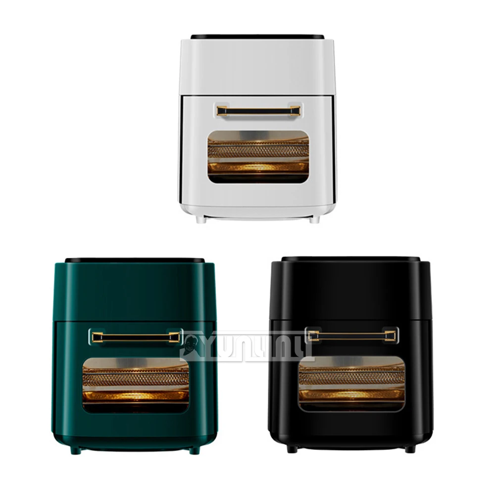 مقلاة هوائية ذكية سعة 15 لتر، ثلاث طبقات، فرن كهربائي بسعة كبيرة، ماكينة شواء بدون دخان