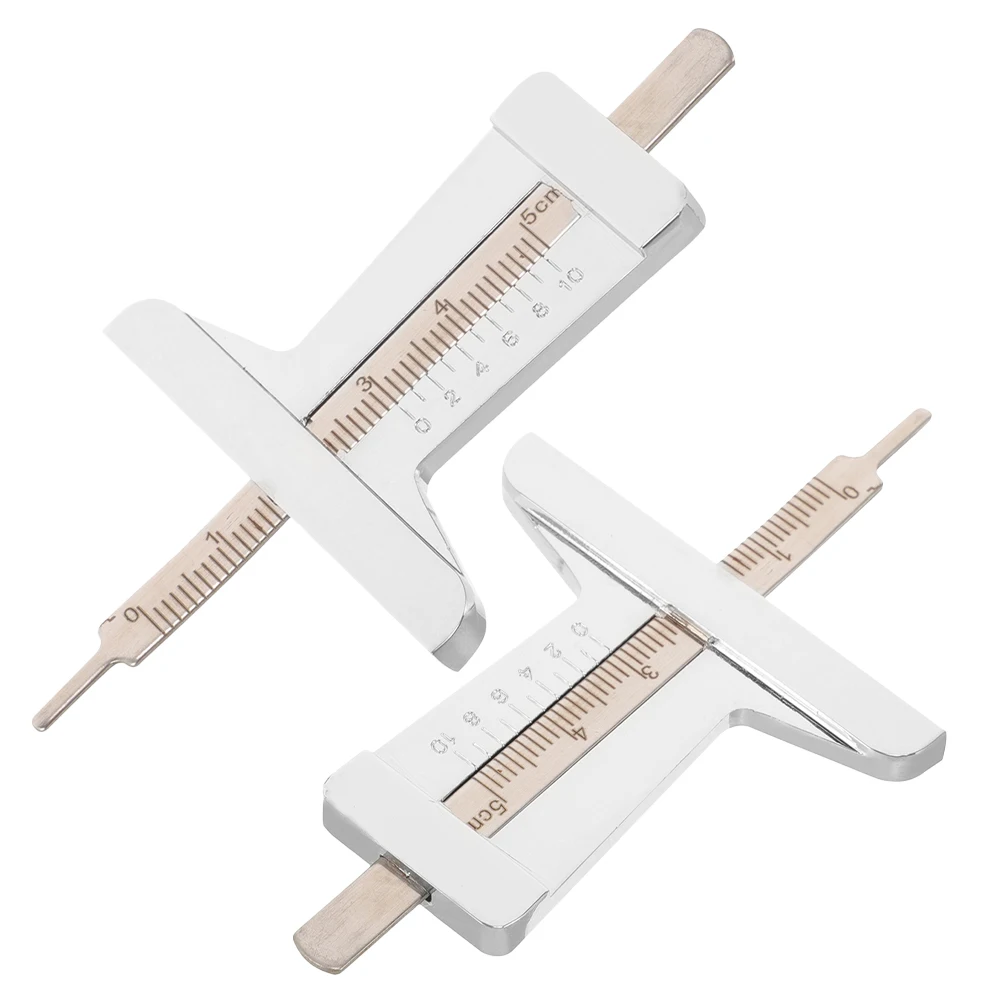 

2pcs Tire Gauge Stainless Steel Measuring Tool for Car Tread Depth Tire Depth Gauge Detection Maintenance Replacement