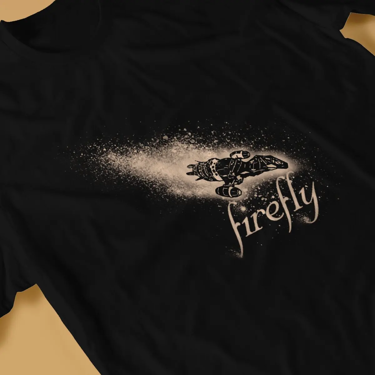 Firefly Spaceship Science Fiction TV Creative TShirt for Men Serenity  Pure Cotton Hip Hop Gift Clothes OutdoorWear