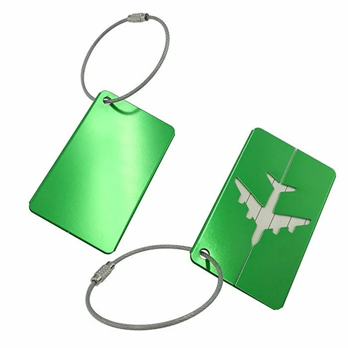 Reisegepäckanhänger aus Aluminiumlegierung, Kofferanhänger, Flugzeug mit Namen, Anti-Verlust, einfarbiges Reisezubehör – Detail 9