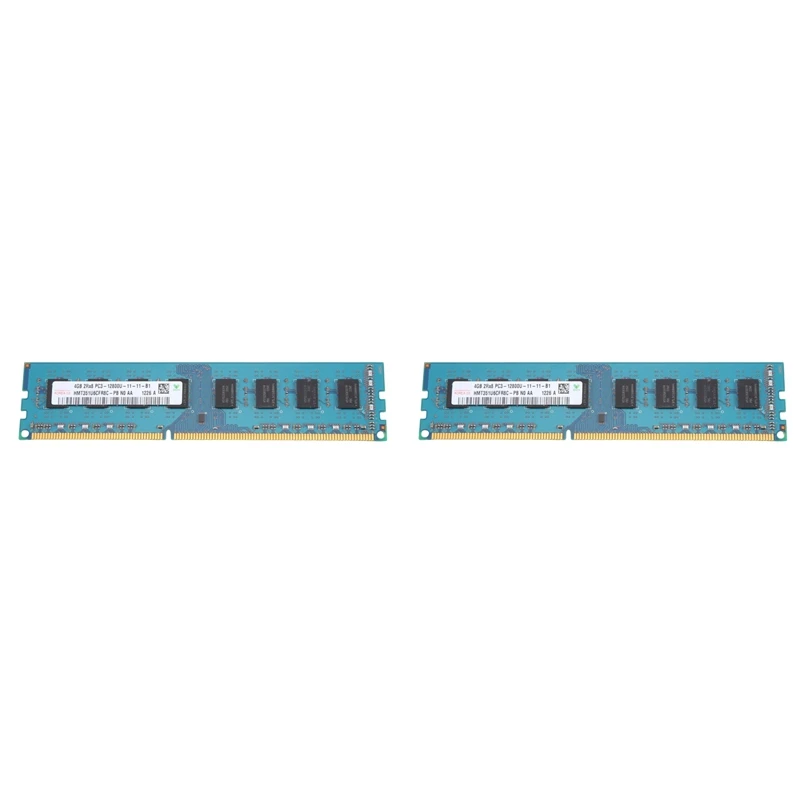 2X for DDR3 4GB RAM Memory PC3 12800 1600Mhz 1.5V 2RX8 Dimm 16 IC 240Pins Only for Memory