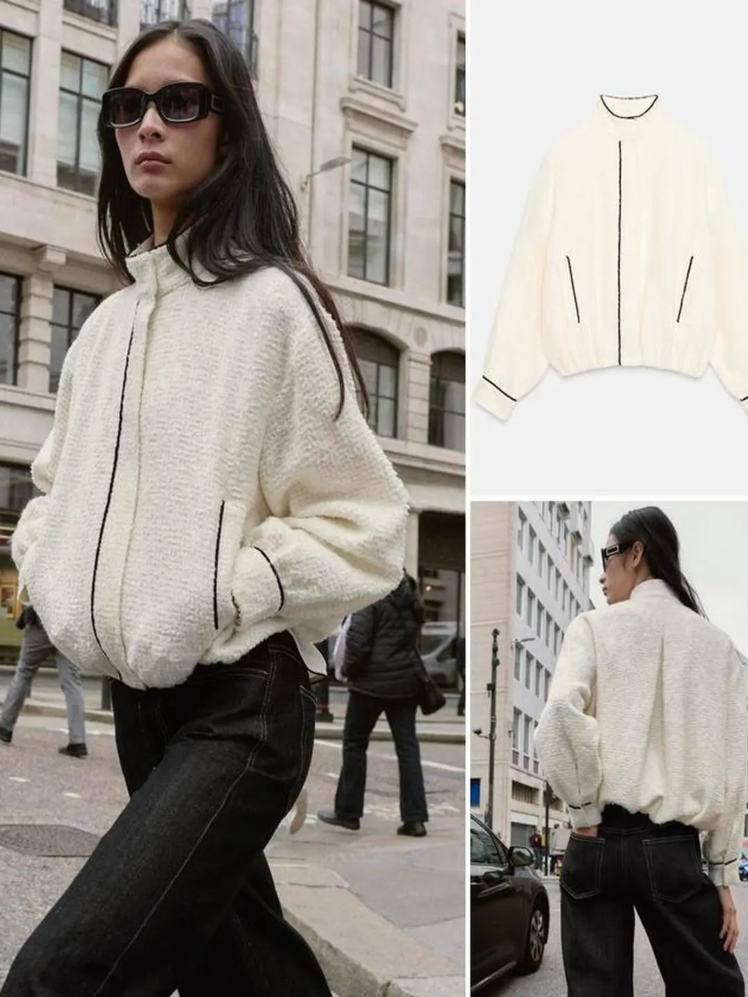 Elastische zoom Pilot Jaet Long Sve Opstaande kraag Damesbovenkleding Faion Veelzijdig Recht gesneden Kleur Blo Design Herfst...