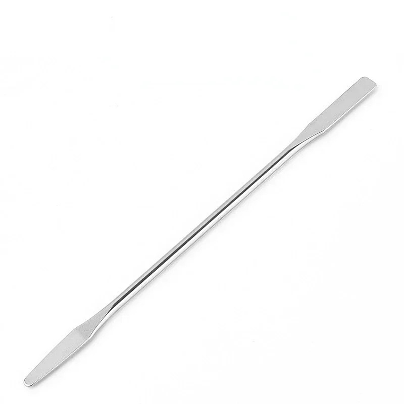 Spatule en acier inoxydable pour remuer le nail art, anciers, crème, fond de teint, outil Assad, maquillage, centre commercial, accessoires de manucure, 1 pièce