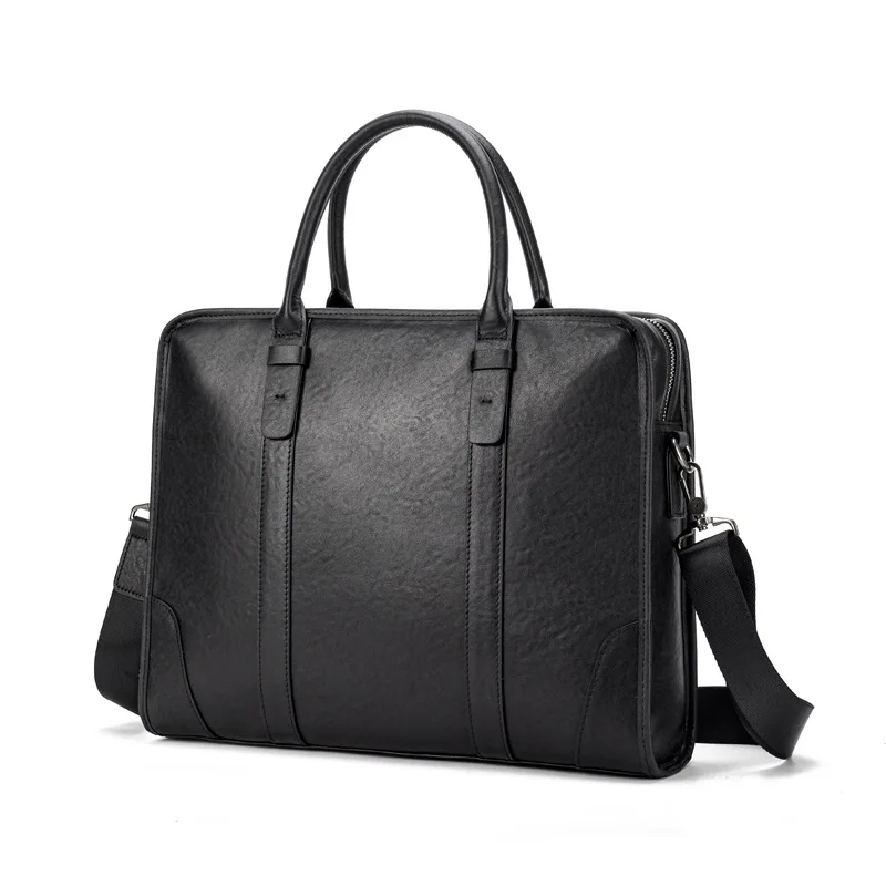 حقيبة ساعي أصلية جديدة حقيبة يد جلدية حقيبة أعمال طبقة علوية من جلد البقر للرجال حقيبة كمبيوتر محمول كروس بكتف واحد