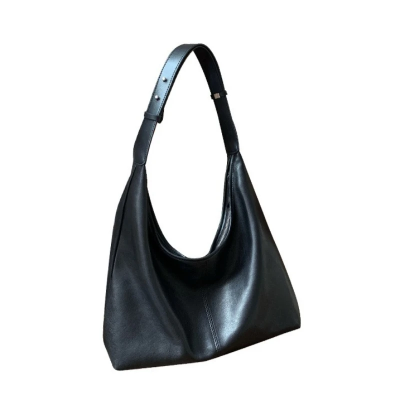 Vintage Everyday Shoulder Bag for Women Genuine Leather Buttery Soft Slouchy Oversized Tote Luxury Handbag Designer
