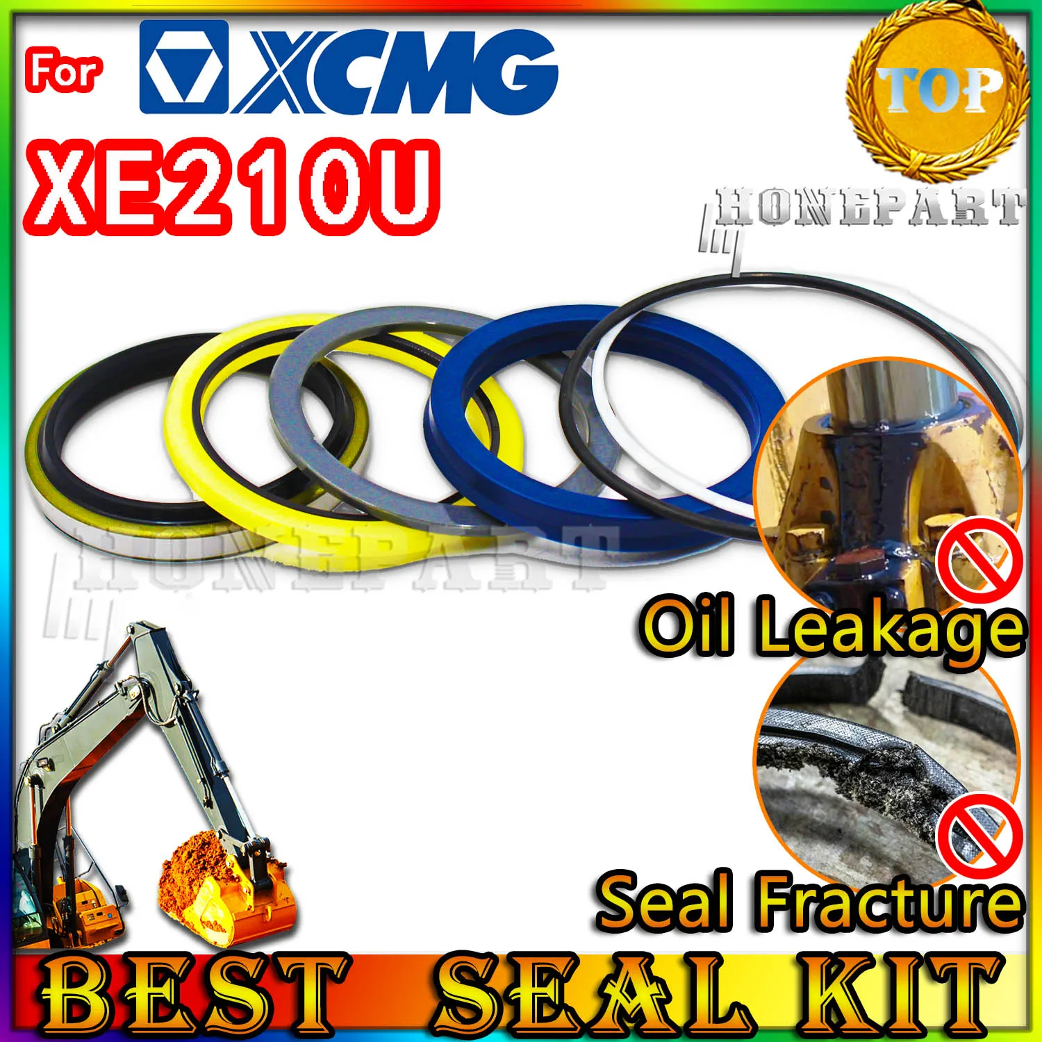 

FOR XCMG XE210U Oil Seal Repair Kit Excavator Pilot Regulator Injector Foot PPC Loader Planetary Axle STICK adjuster Hydraulic