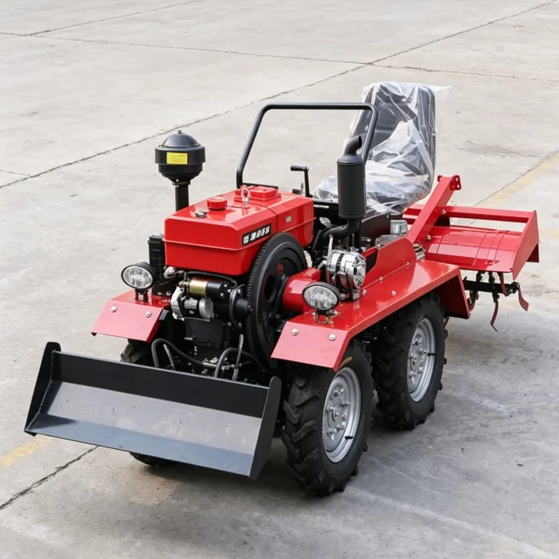 

Customized Four-wheel rotary tiller, wheeled high-power ploughing machine, 4WD new farm tractor rotary tiller